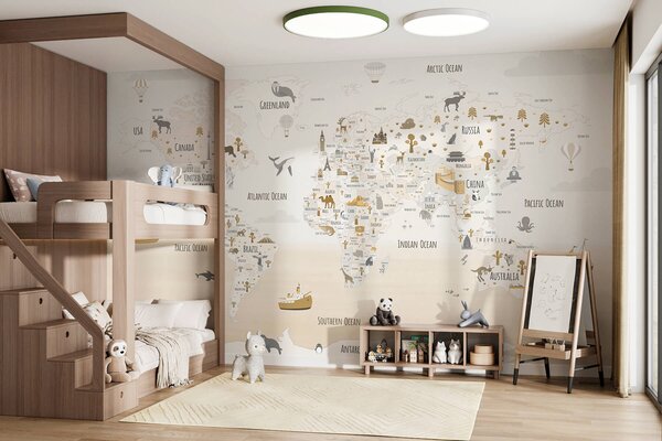 Tapety Atlas divov, Fototapety mapy sveta, w03410v1 : Uwalls.sk