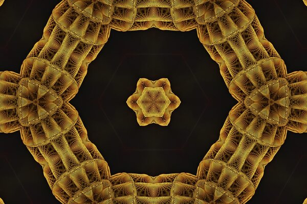 Tapeta zaujímavá zlatá Mandala