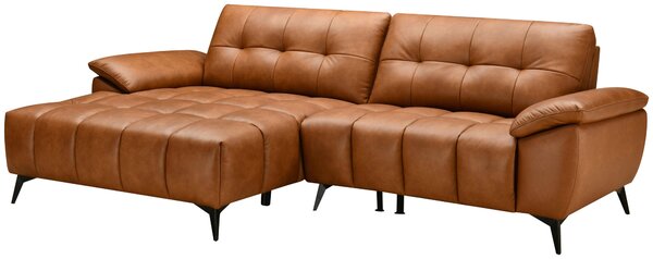 ROHOVÁ SEDAČKA, textil, koža, koňaková MID.YOU - Sedačky, Online Only