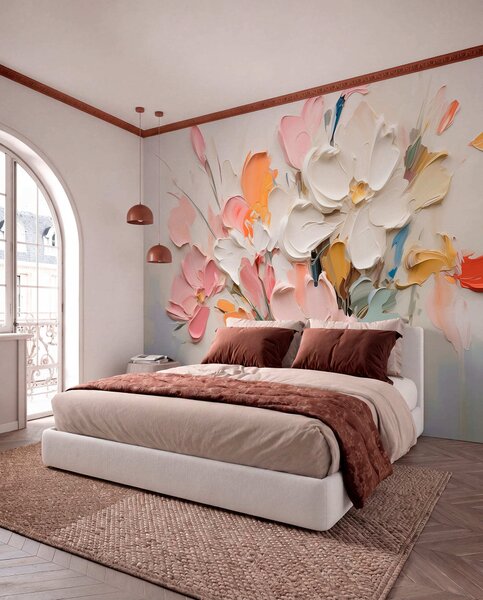 Tapety Lupene hustými ťahmi štetca, 3D fototapety, Fototapety 3d kvety, w03582 : Uwalls.sk