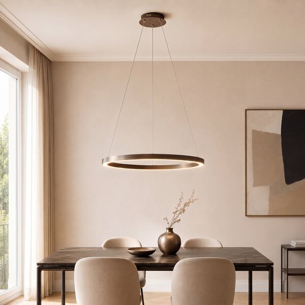 Závesná lampa bronzová 80 cm vrátane LED 3-stupňového stmievania - Girello
