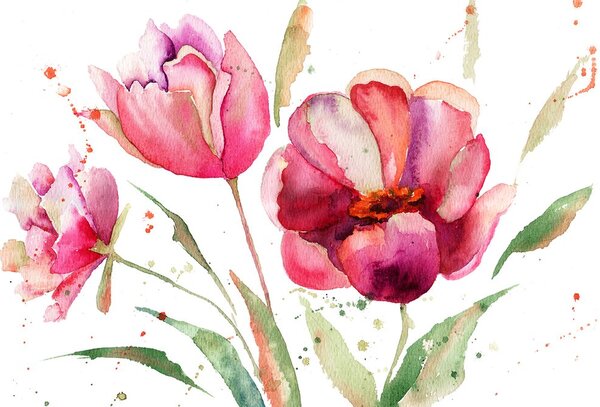 Tapeta tulipány v zaujímavom prevedení