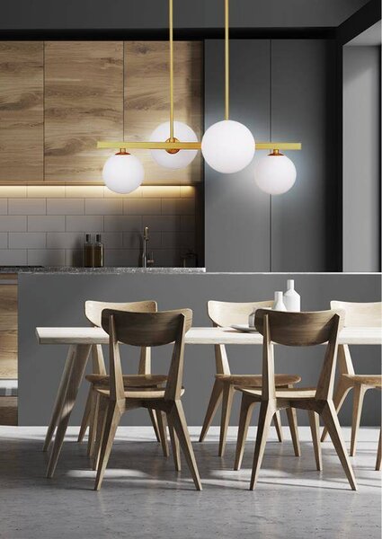 Mosadzný závesný luster Kama pre žiarovku 4x G9 – LED lustre a svietidlá > Kolekcie svietidiel > Kolekcia svietidiel KAMA