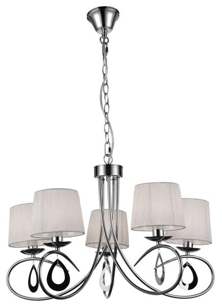 Biely závesný luster Arnika pre žiarovku 5x E14 – LED lustre a svietidlá > Kolekcie svietidiel > Kolekcia svietidiel ARNIKA