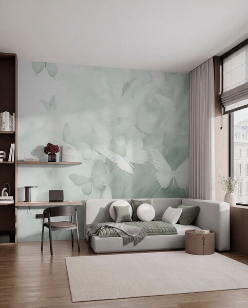 Tapety Motýle, odtiene zelenej, Fototapety s prírodnými motívmi, w03841v2 : Uwalls.sk