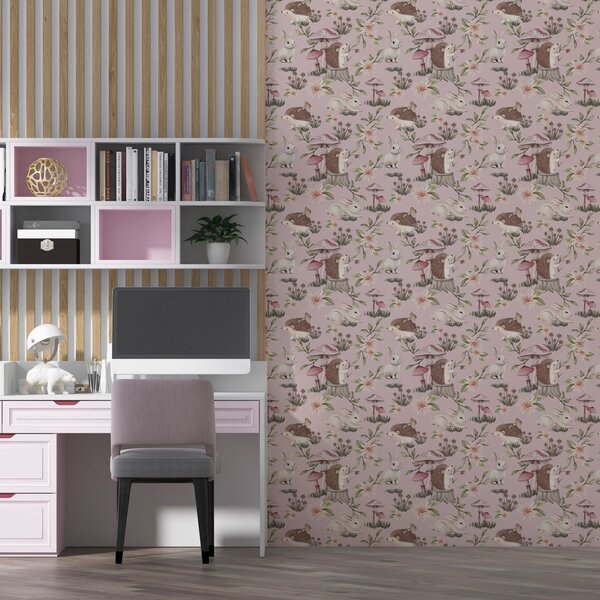 Tapety Lesné sny · Ružová, Tapety detské, Tapety pre dievčatá, a00111 : Uwalls.sk