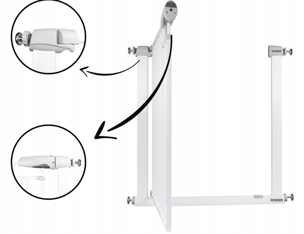 Vulpi Zábrana na schody, dvere Whitey XL 76-104 cm