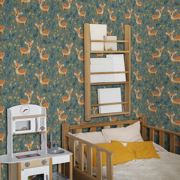 Tapety Lúka srnčiat — Šalvia, Tapety detské, Tapety pre chlapca, a00124v1 : Uwalls.sk