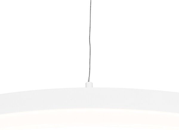 Dizajnové závesné svietidlo biele 60 cm vrátane LED 3-stupňového stmievača - Anello