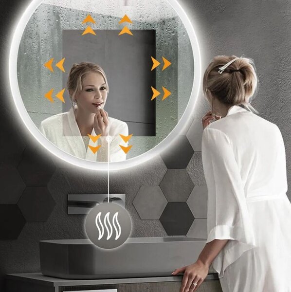 Rea Rea, nástenné LED zrkadlo, okrúhle, 70cm, HOM-02823