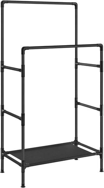 SONGMICS Dvojitý vešiak na oblečenie Lucaro 157 cm čierny