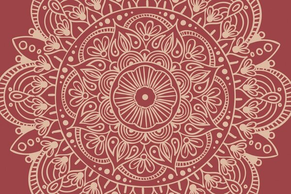 Tapeta Mandala na bordovom pozadí