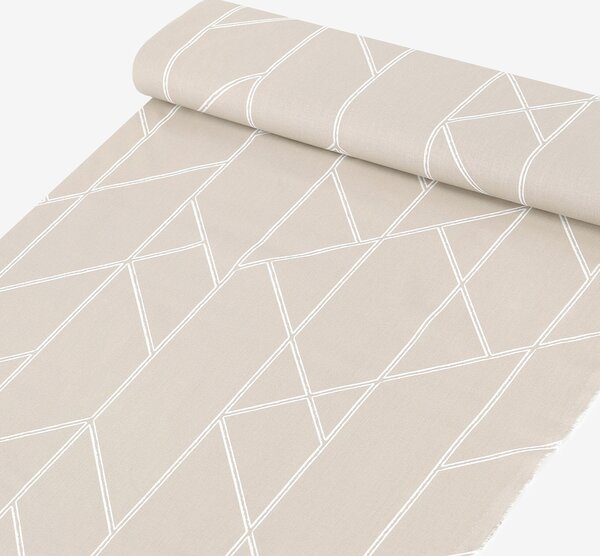 Goldea bavlnené plátno - geometrické línie na latte 160 cm