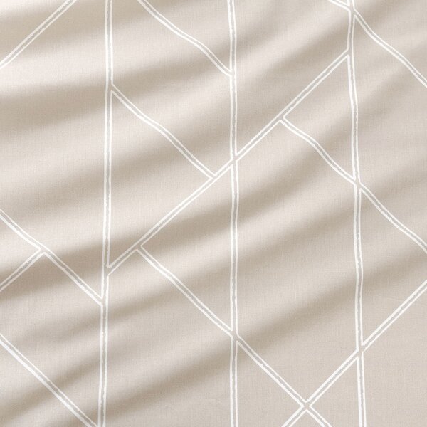 Goldea bavlnené plátno - geometrické línie na latte 160 cm