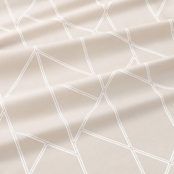 Goldea bavlnené plátno - geometrické línie na latte 160 cm