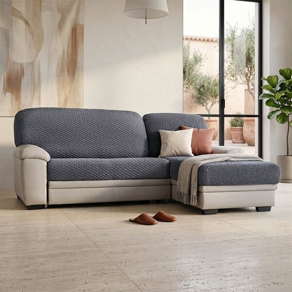 Bielastické poťahy MODULO tmavosivé sedák S (40-59 cm x 50-80 cm)