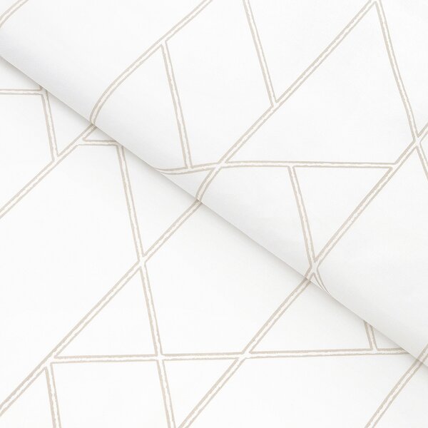 Goldea bavlnené plátno - geometrické línie na bielom 160 cm