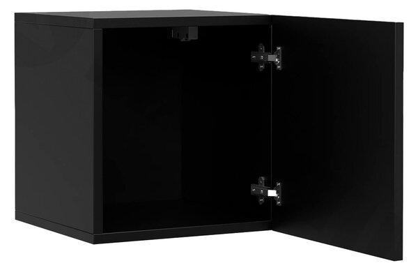 Nástenná polica Calabrini box - čierna