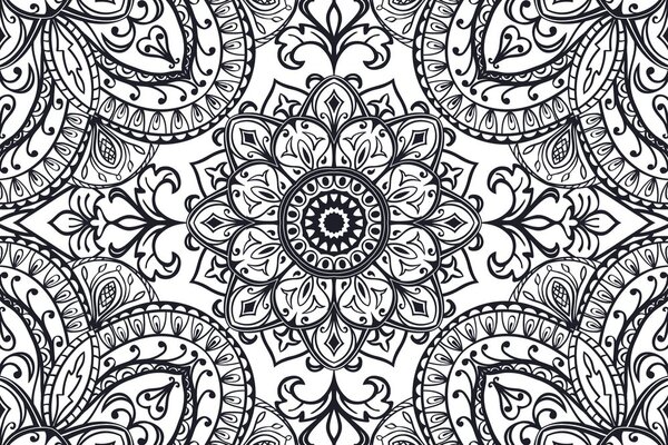 Tapeta čiernobiely ornament