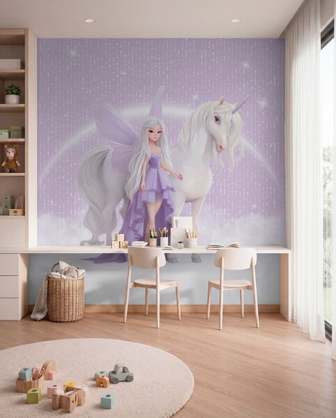Tapety Jednorožec v žiare hviezd, Detské fototapety, Fototapety pre dievčatá, w03527 : Uwalls.sk