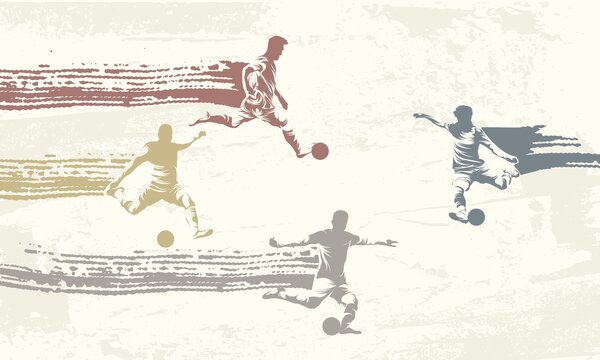 Tapety Futbalisti v retro štýle, Fototapety Izba pre tínedžerov, Fototapety futbal, w04025 : Uwalls.sk