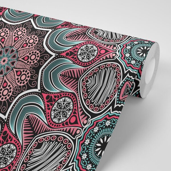 Tapeta indická Mandala s kvetinovým vzorom
