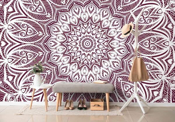 Tapeta Mandala harmónie na ružovom pozadí