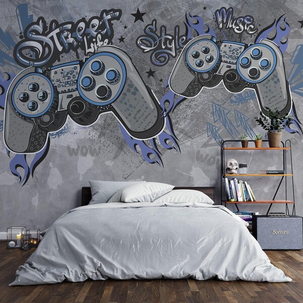 Tapety Gamepady v pouličnom umení, Fototapety Izba pre tínedžerov, w04054 : Uwalls.sk