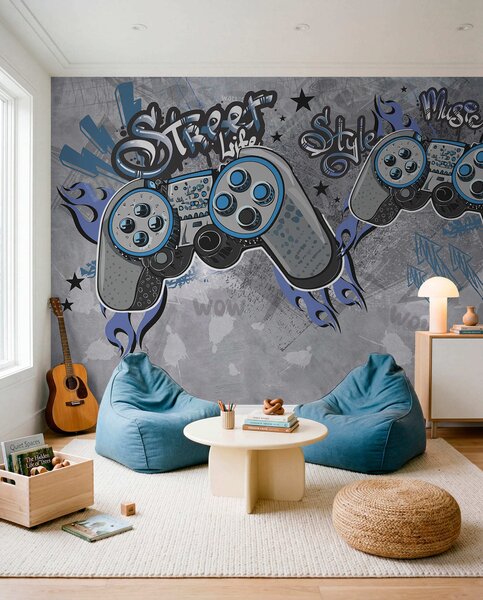 Tapety Gamepady v pouličnom umení, Fototapety Izba pre tínedžerov, w04054 : Uwalls.sk