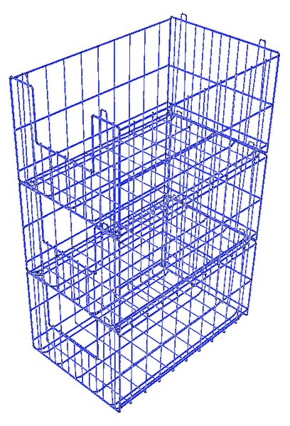 Drôtený kôš Ks11, 965(v)x380(š)x330(h) mm