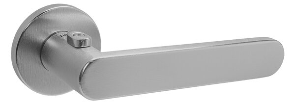 Dverné kovanie MP TI - ROUND - R 7S 3957 s uzamykaním, 38-45 mm (OCS - Chróm brúsený), klika/klika s uzamykáním levá, MP OCS (chróm brúsený)
