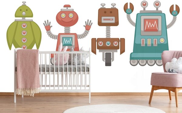 Tapeta rodinka robotov