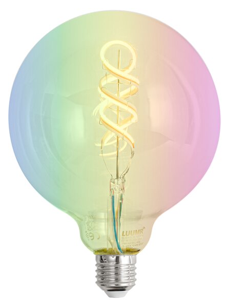Inteligentné stmievateľné LED žiarovky E27 G125 RGBW 4W 250lm 2700K