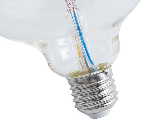 Sada 5 ks Inteligentné stmievateľné LED žiarovky E27 G125 RGBW 4W 250lm 2700K