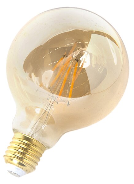 Sada 5 stmievateľných LED žiaroviek E27 G95 zlatá 5W 380lm 2200K