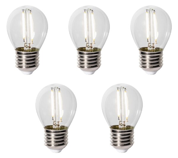 Sada 5 LED žiaroviek E27 P45 so súmrakovým senzorom 3W 250 lm 3000K
