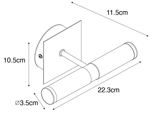 Moderná nástenná lampa do kúpeľne biela IP44 2-svetlá - Bath