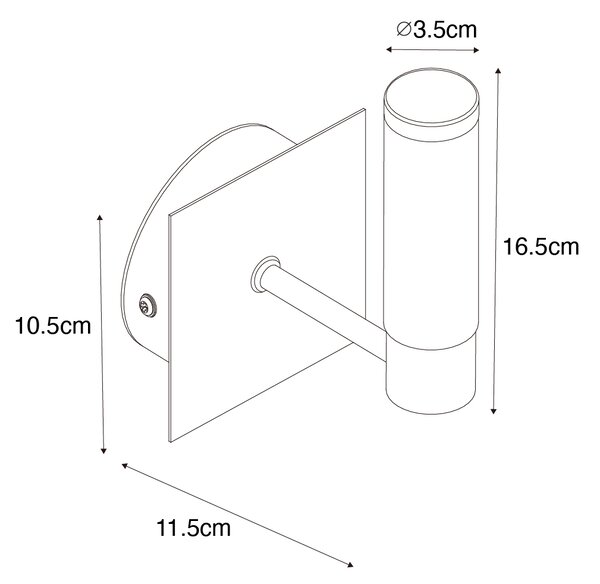 Moderná nástenná lampa do kúpeľne biela IP44 - Bath