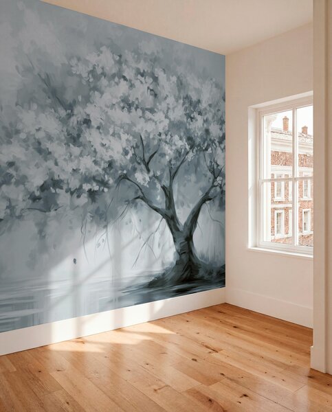 Tapety Stromy s bielymi kvetmi, Fototapety s lesom, Fototapety stromy, w09193v2 : Uwalls.sk