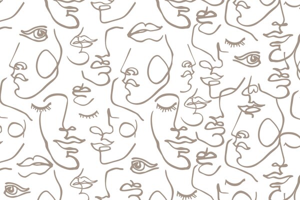 Tapety Abstraktné tváre, Fototapety čiernobiele, w04121v1 : Uwalls.sk