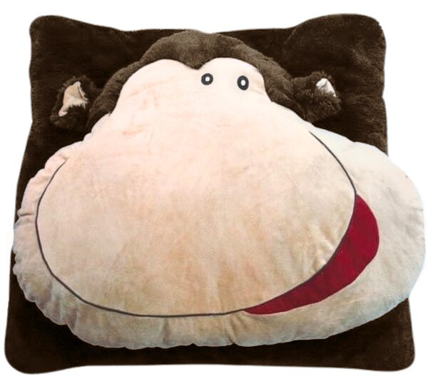 Detský vankúš CUDDLI FRIENDS 70x70 cm plyšový - viac farieb Farba: Modrá