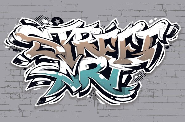 Tapeta s nápisom Street Art