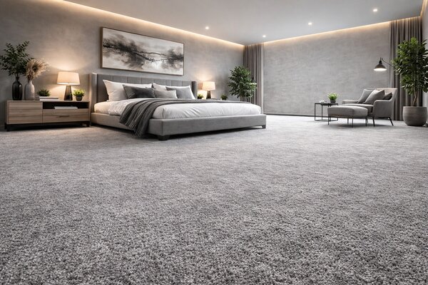 Lano , Metrážny koberec Bloom 860, na mieru, šíře 4m,5m, šedá, ab (mriežka), chodba / predsieň