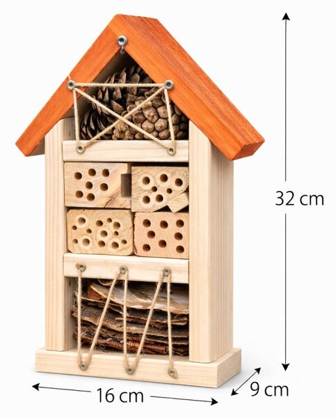 Hotel pre užitočný hmyz 32×16 cm, česká výroba