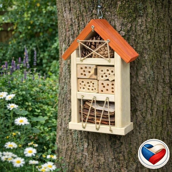 Hotel pre užitočný hmyz 32×16 cm, česká výroba