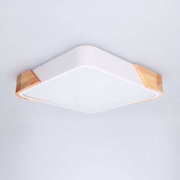 Brilagi - LED Stropné svietidlo PILANA LED/24W/230V dub/biela 32x32 cm