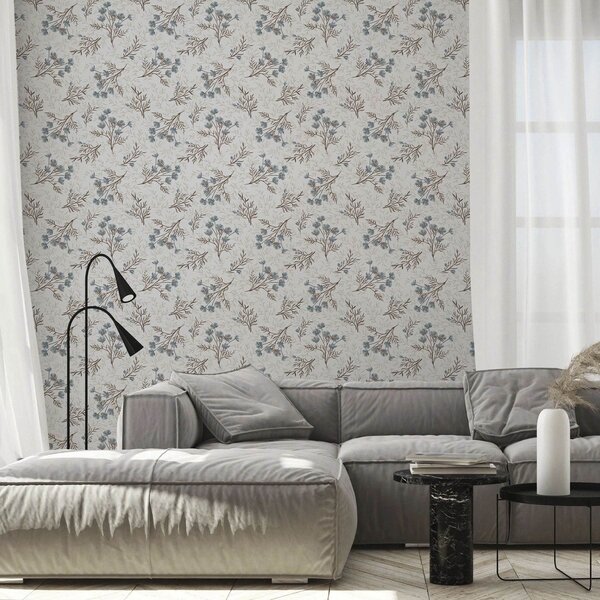Tapety Modré kytičky na bielej, Tapety kvety, a00265 : Uwalls.sk