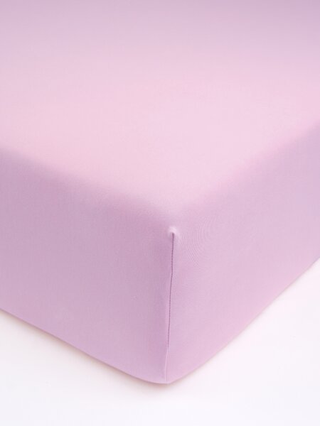 Jersey prostěradlo do postýlky s elastanem 70 × 140 cm – růžová