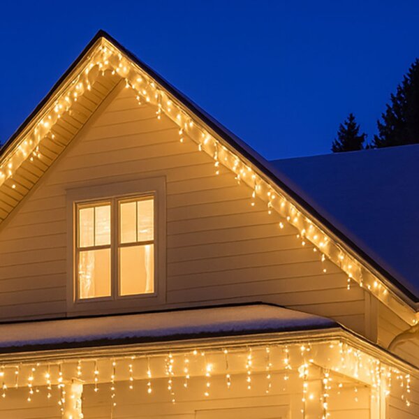 SOLIGHT LED vianočný záves cencúle 360 LED, 9m x 0,7m, prívod 5m, vonkajší, teplé biele svetlo