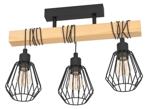 Eglo 780168 - Prisadený luster TABODI 3xE27/40W/230V hnedá/čierna